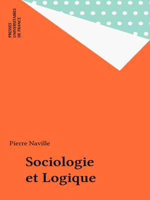 cover image of Sociologie et Logique